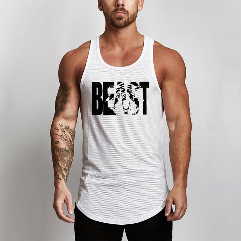 Summer Brand Fitness Tank Top Men Bodybuilding