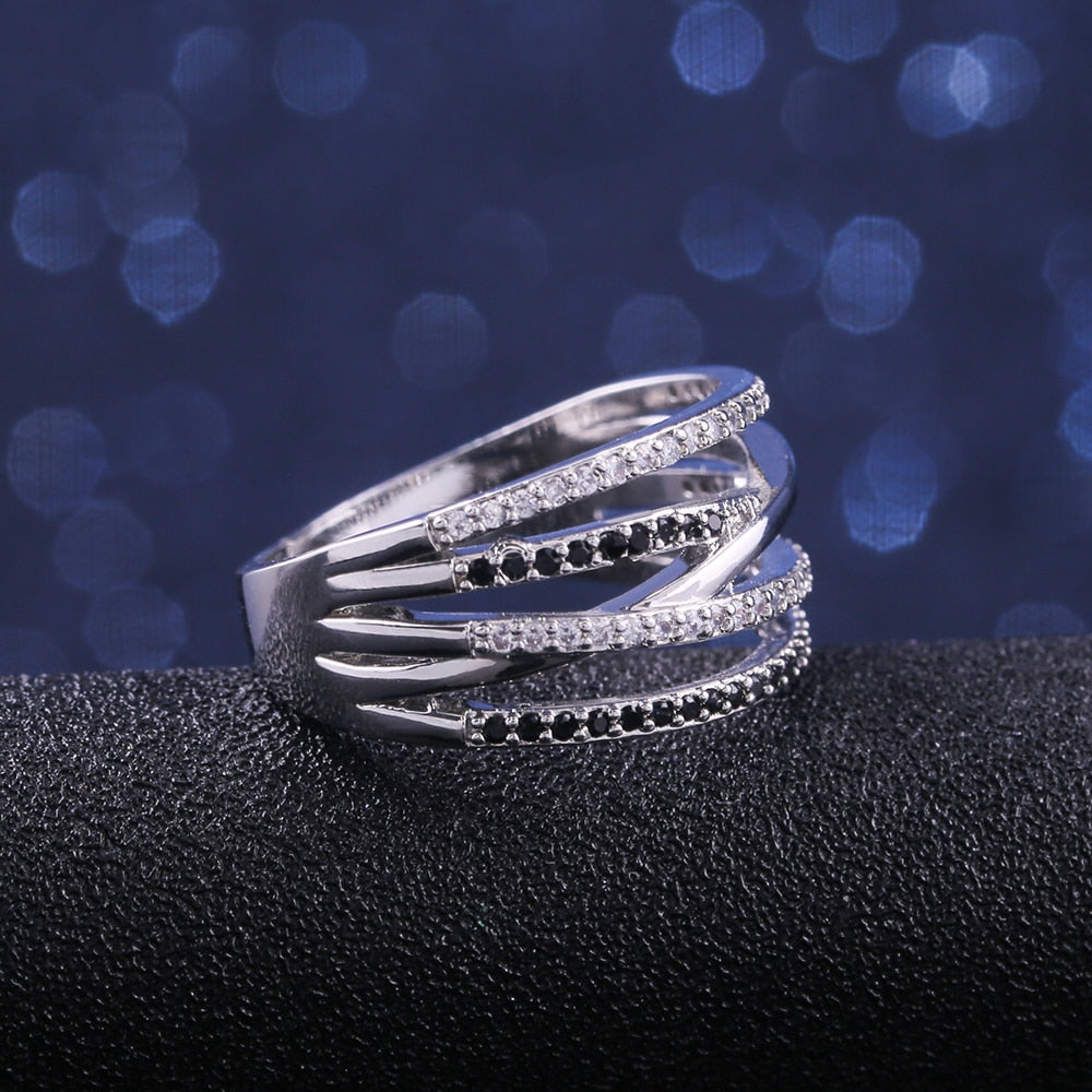 Huitan New Twist Ethnic Style Women Finger Ring