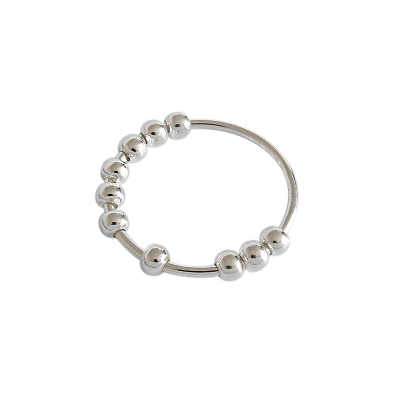 Flyleaf 100% 925 Sterling Silver Beaded Ring