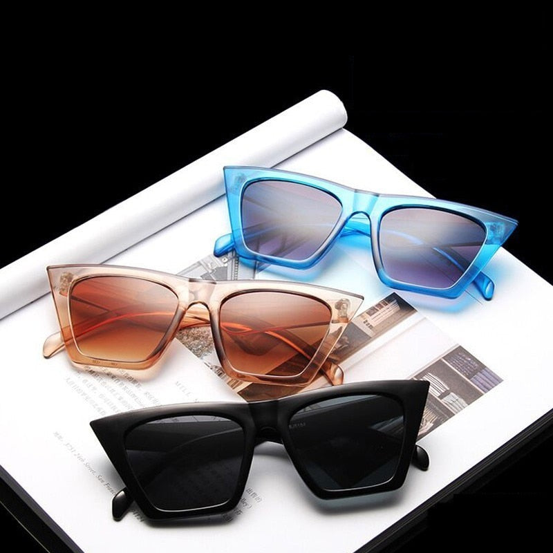 Fashion Square Designer Luxury Man/Woman Cat Eye Sun Glasse