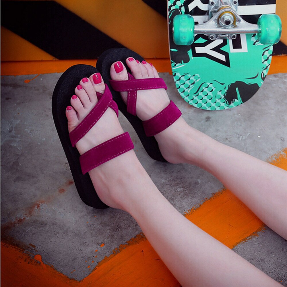 Retro Ladies Summer Flip Flops Casual Slippers