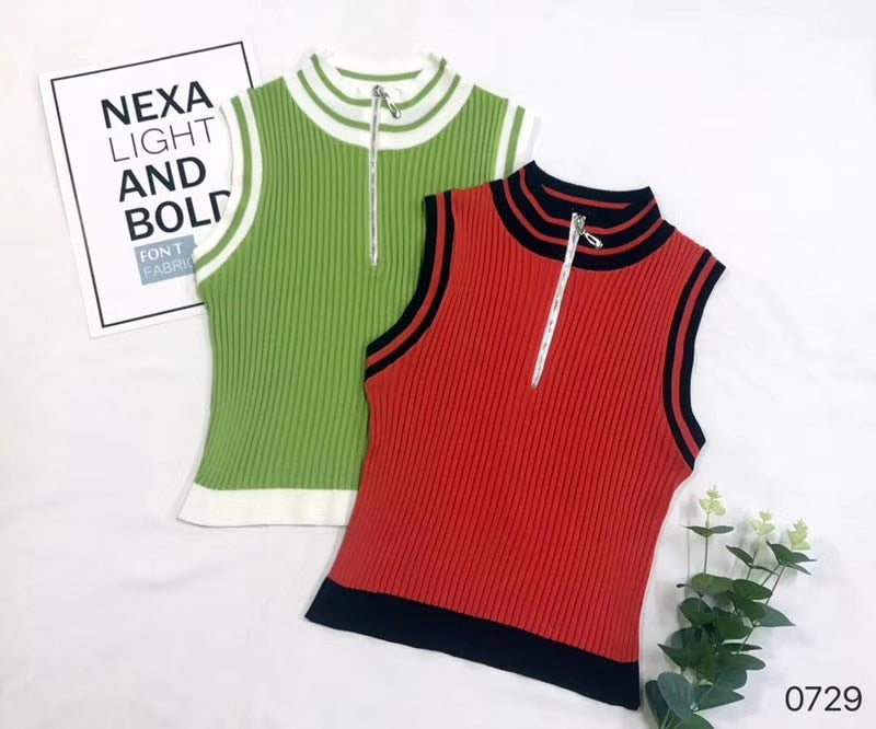 Turtleneck Tank Crop Tops Female Camisole Cropped Sleeveless Short T-shirts Tees