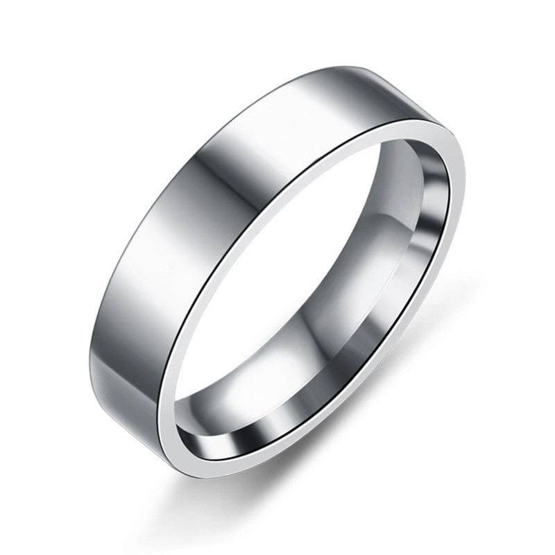 Trendy Stainless Steel Black Ring