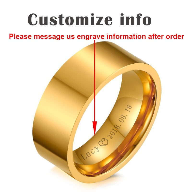 Wedding Ring Gold Color Engagement Rings for Women and Men Jewelry