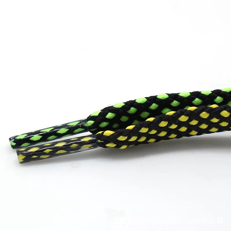 1 pair shoelace Fashion Polyester Sneaker Shoe Lace Colors Checkered Double Layer Hollow Flat Shoelaces 100/120/140CM PD1