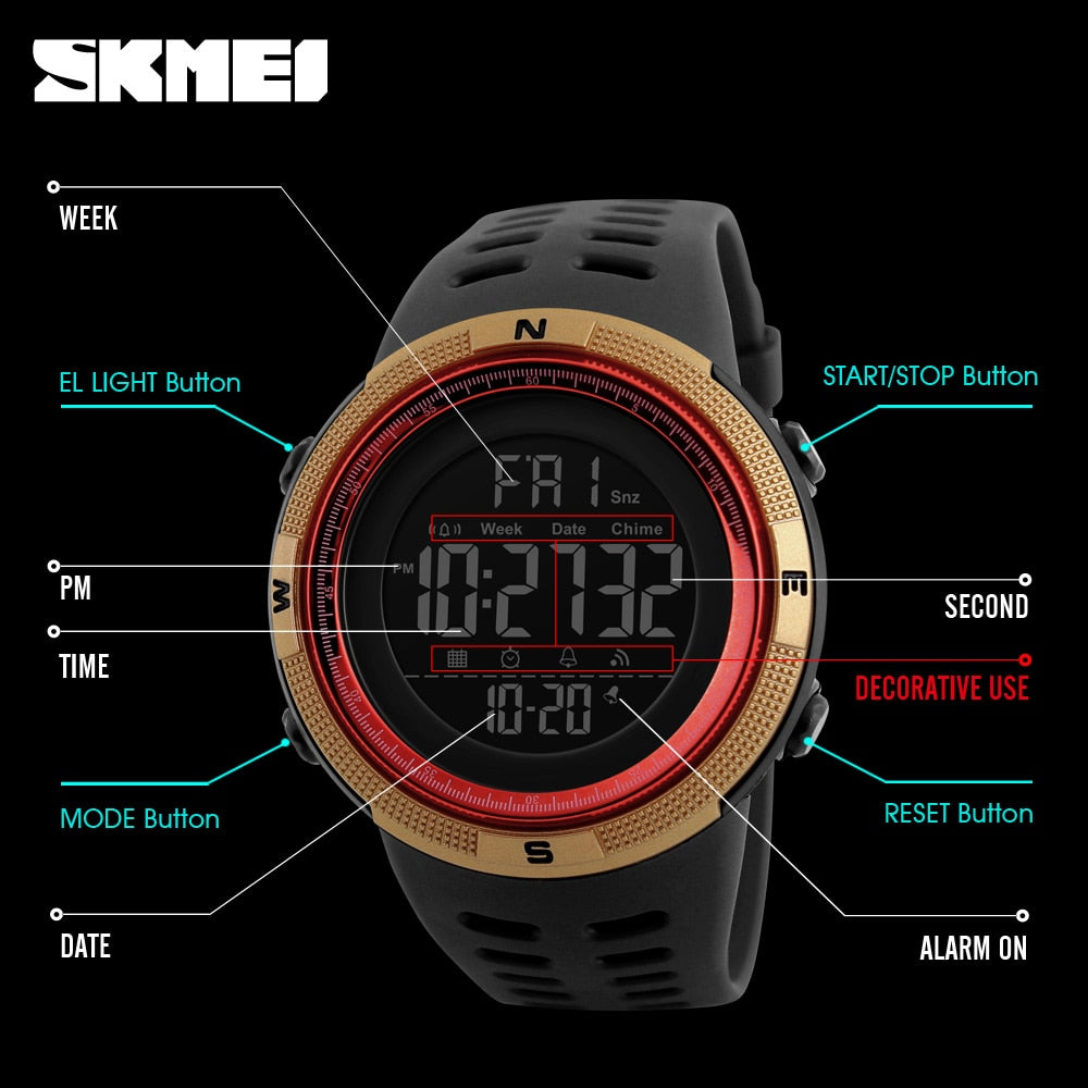 SKMEI Brand Men Waterproof Sports Watch