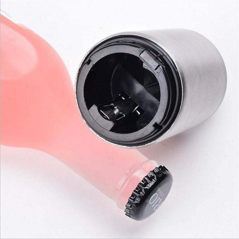 Magnetic Automatic Beer Bottle Opener Stainless Steel Wine Opener Portable Bar tools Kitchen tools