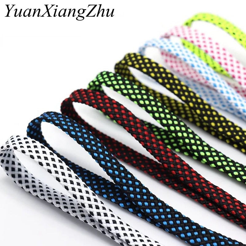 1 pair shoelace Fashion Polyester Sneaker Shoe Lace Colors Checkered Double Layer Hollow Flat Shoelaces 100/120/140CM PD1
