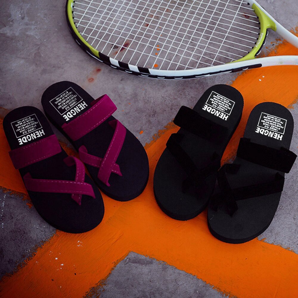 Retro Ladies Summer Flip Flops Casual Slippers