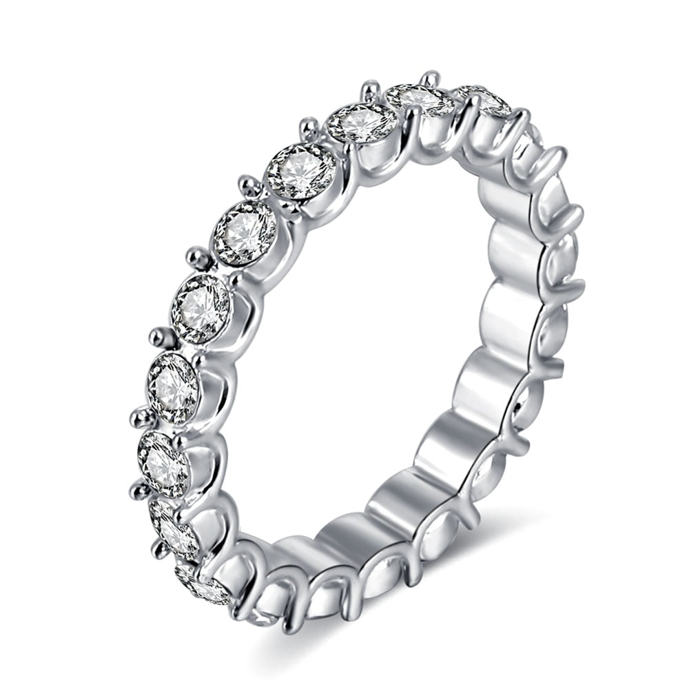 IPARAM Fashion Silver Color Rhinestone Zircon Ring - Jeglowstore