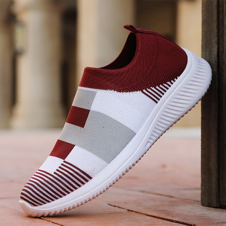 Women Shoes Vulcanized Zapatillas Mujer Knitted Sneakers - Jeglowstore