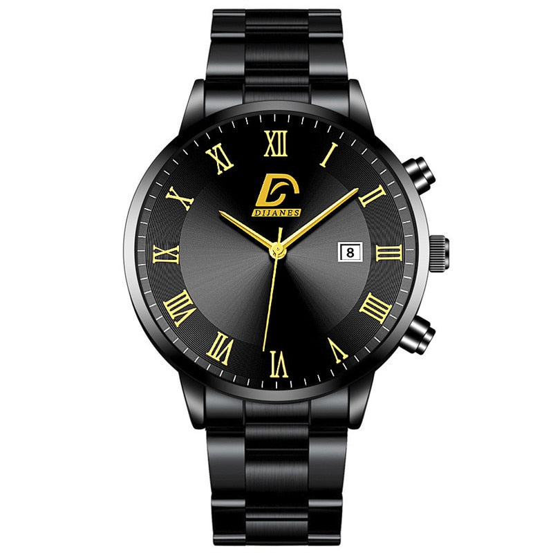 Luxury Minimalist Quartz Stainless Steel Wrist Watch