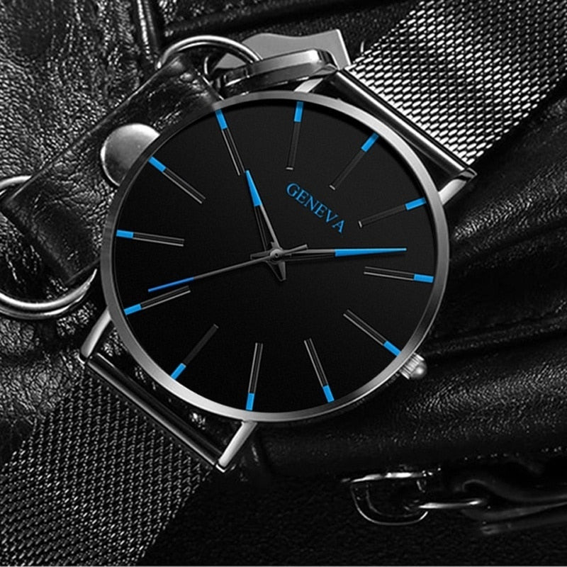reloj hombre 2022 Watch Men Minimalist Ultra Thin Watches Men's Fashion Stainless Steel Mesh Belt Quartz Watch relogio masculino
