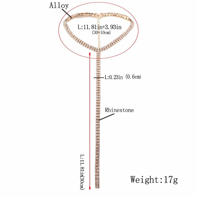 Stonefans Full Rhinestone Chain Double Layer Necklace