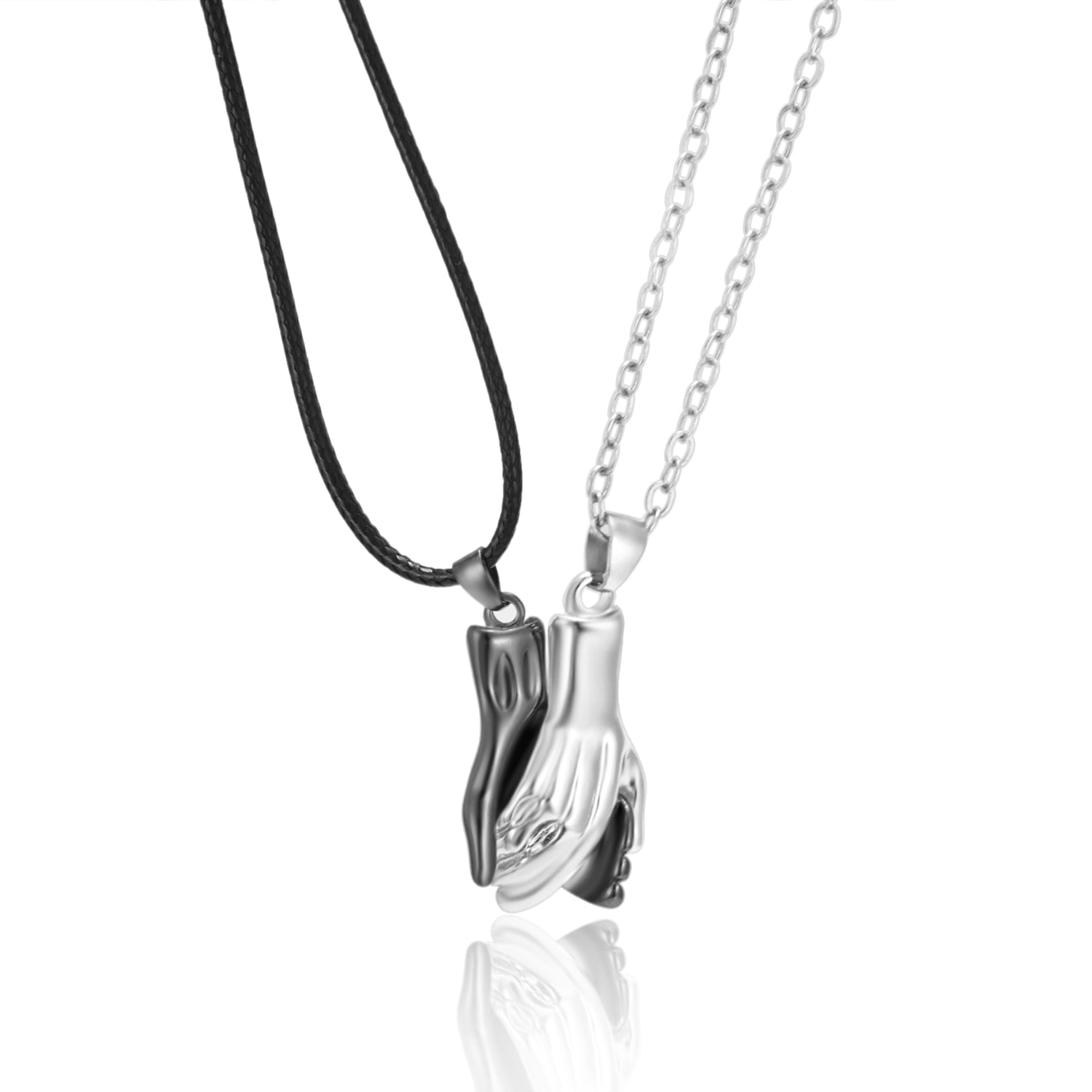 2Pcs Magnetic Heart Couple Necklace