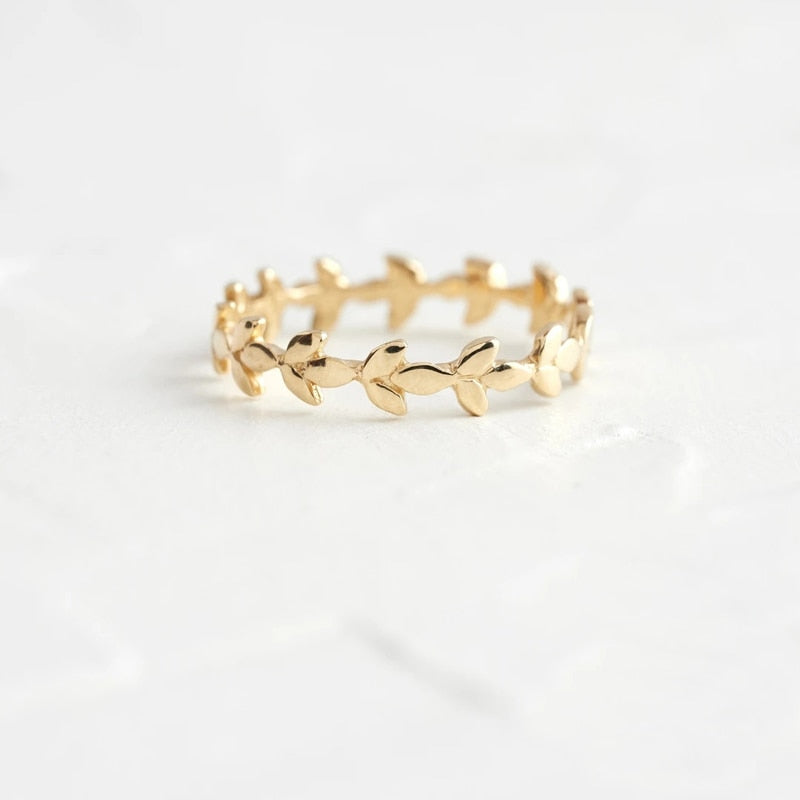 Aide 925 Sterling Silver Gold Single Round Zircon Crystal Ring