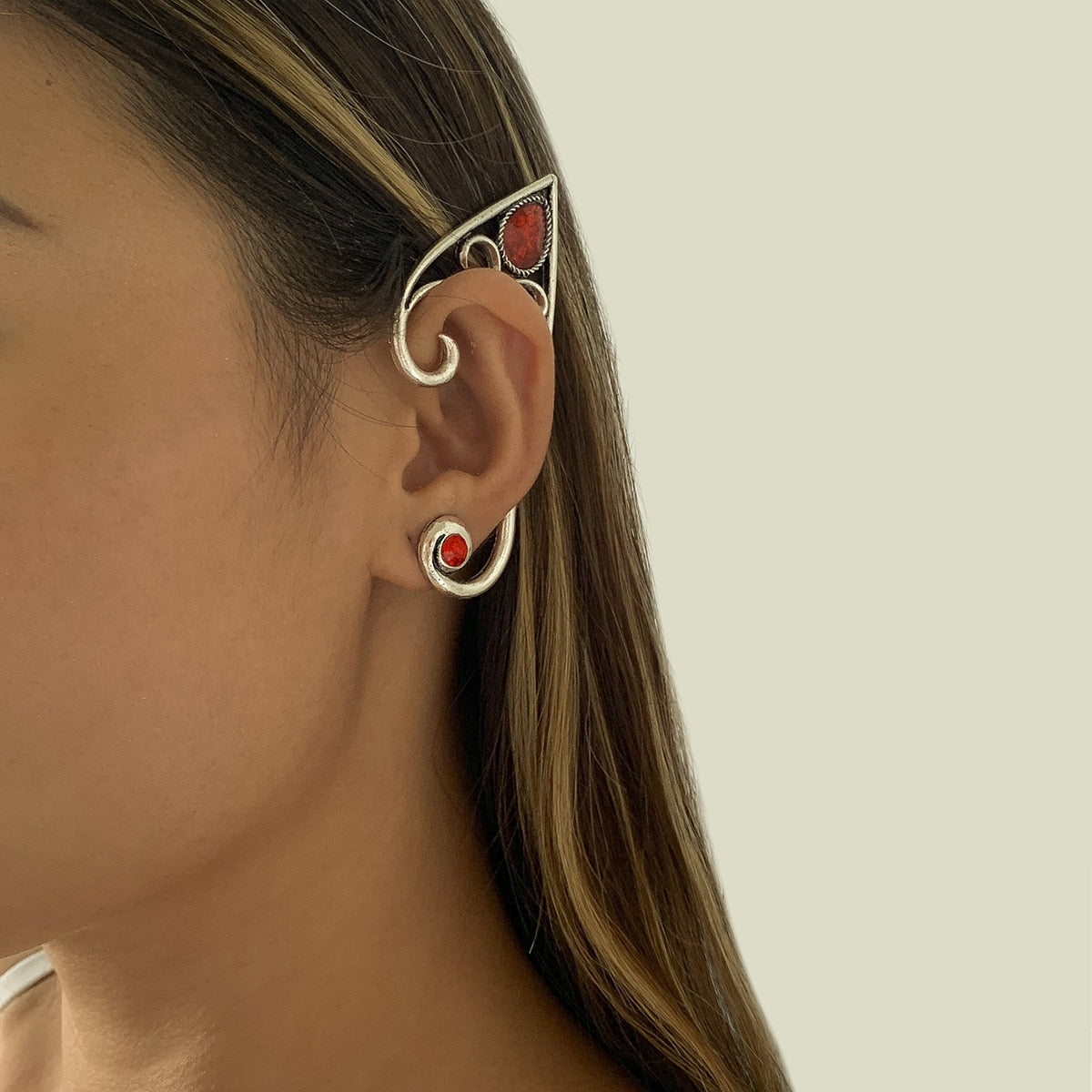 Punk Fairy Ear Cuff Earring Dark Elf Ear Clip No Piercing Earrings