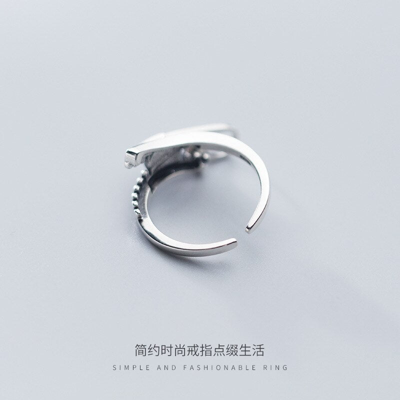 Punk New Zipper Adjustable Size Finger Ring