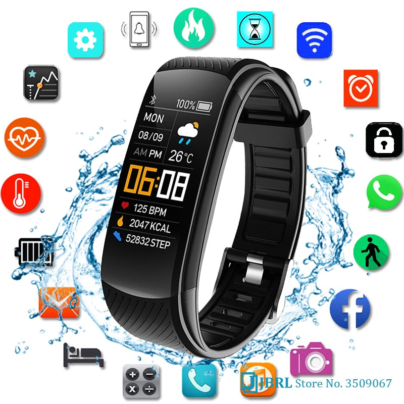 Fitness Tracker Android iOS Heart Rate Monitor Electronic Waterproof Smart Watch