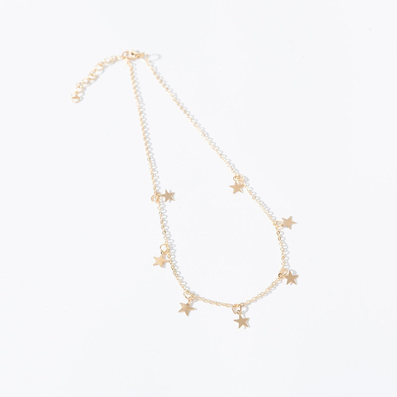 Gold Color Star Party Women Pendant Necklace