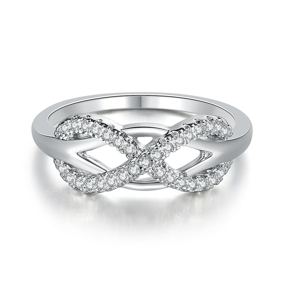 Couple Infinity Love Rings For Women Double Color Dainty