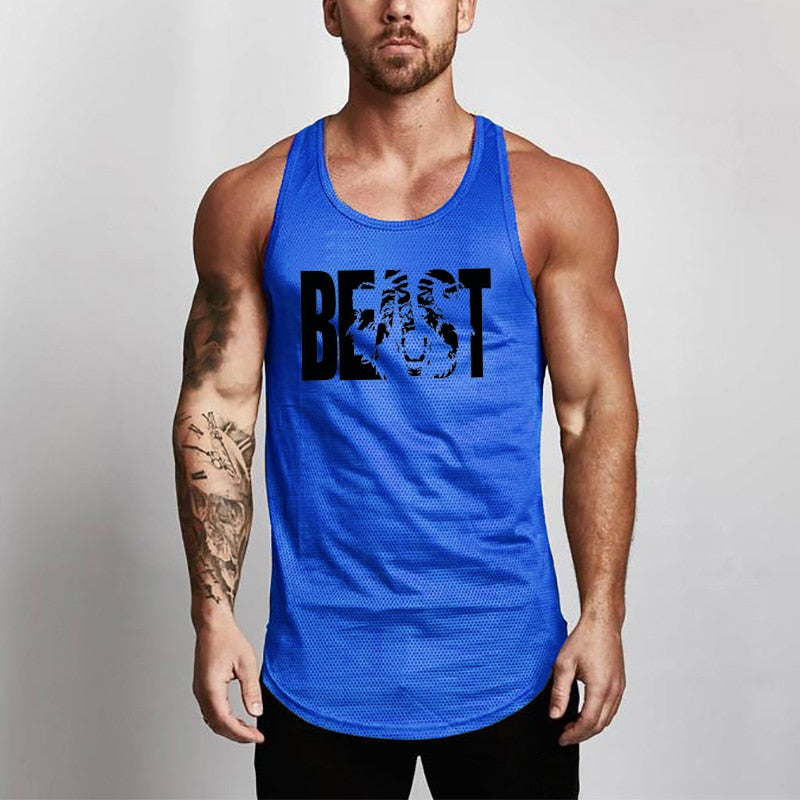 Summer Brand Fitness Tank Top Men Bodybuilding