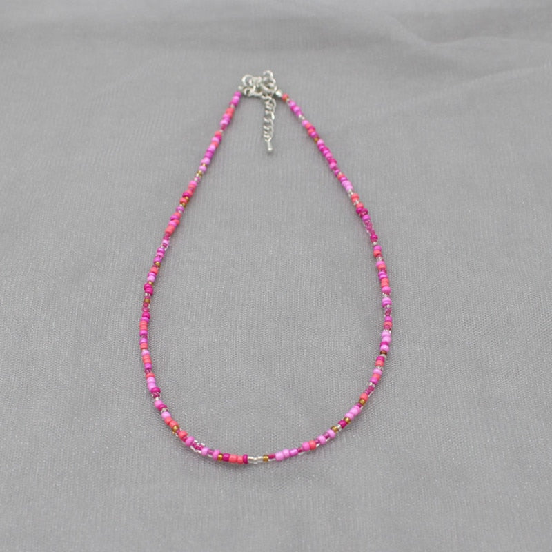 Simple Colorful Seed Beads Strand Choker Necklace