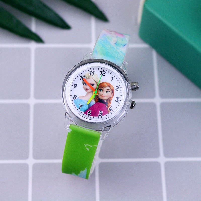 Silicone Strap Princess Elsa Children Watch