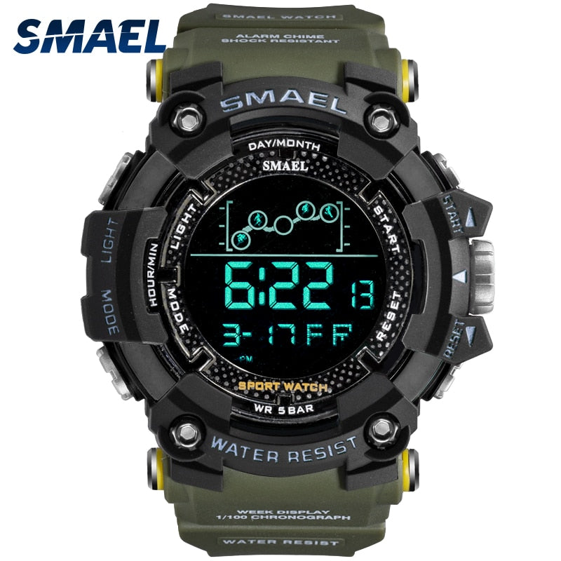 Military Water resistant SMAEL Army led Digital wrist Stopwatches
