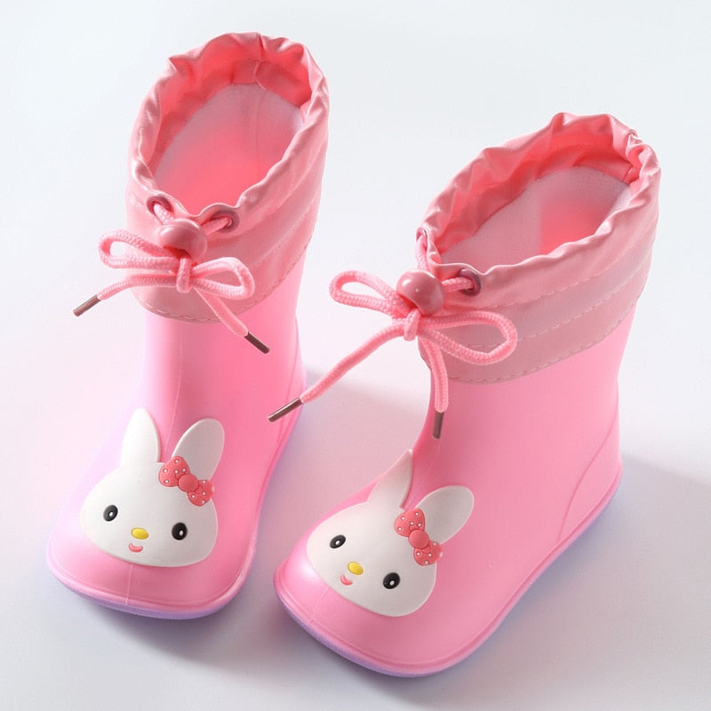 Children Rain Boots Rubber Waterproof Non-slip Boots Kids
