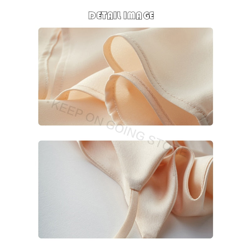 V-neck Satin Beauty Back Off-shoulder Camisole Women