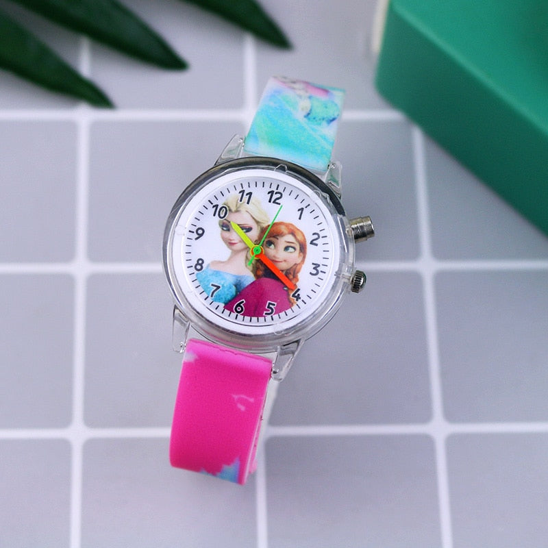 Silicone Strap Princess Elsa Children Watch