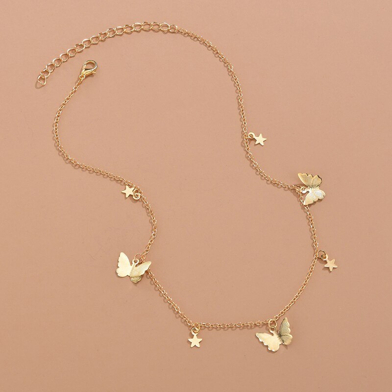 Gold Color Star Party Women Pendant Necklace