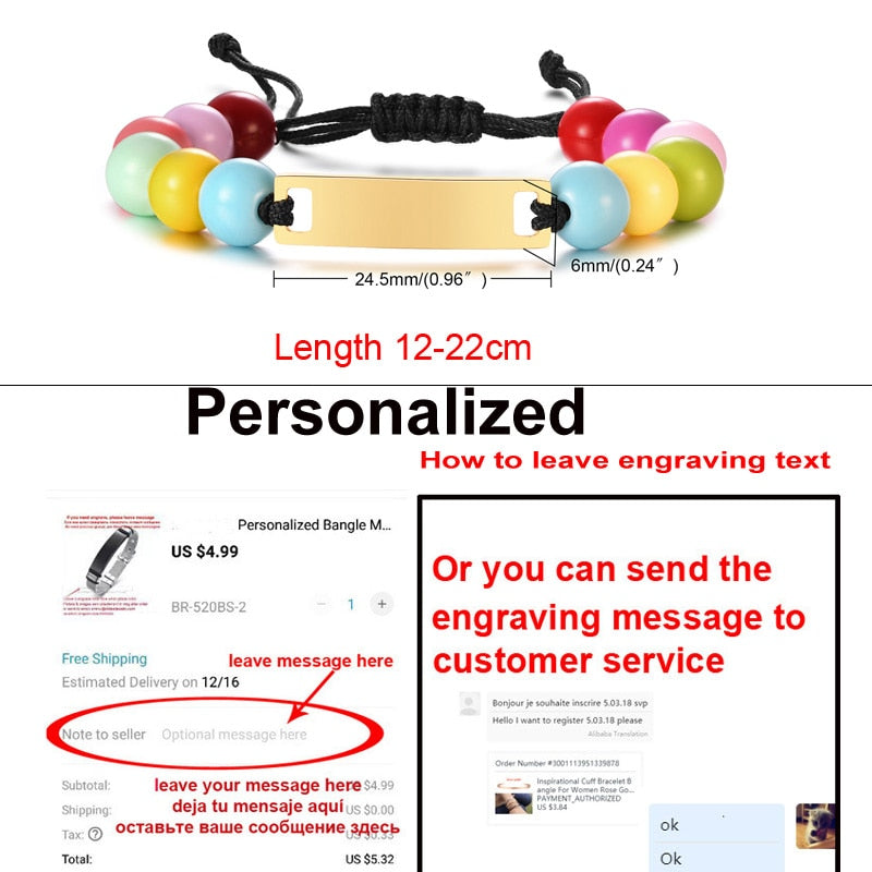 Personalize Baby Name Chain Smooth Bangle Link Gold Tone Bracelet