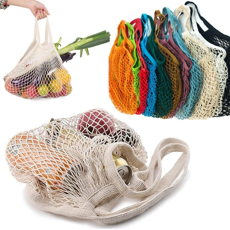 Reusable Washable Cotton String Bag