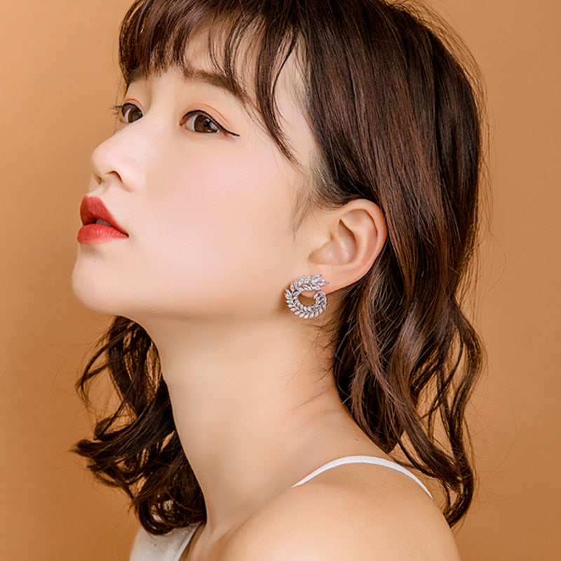 10 Colors Rhinestone Geometric Big Round Earrings