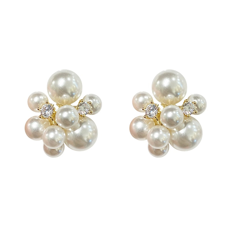 Elegant Unique Fireworks Pearl Stud Earrings