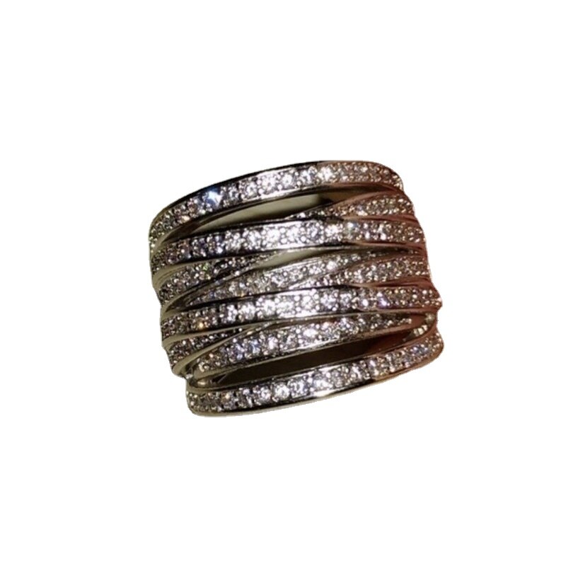 Luxury fashion female engagement bride love ring US Size 6-12
