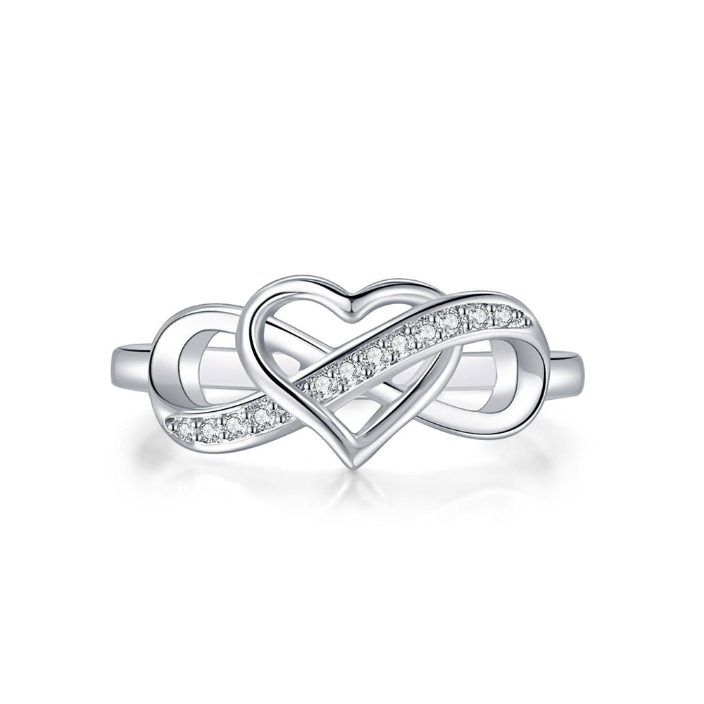 Couple Infinity Love Rings For Women Double Color Dainty