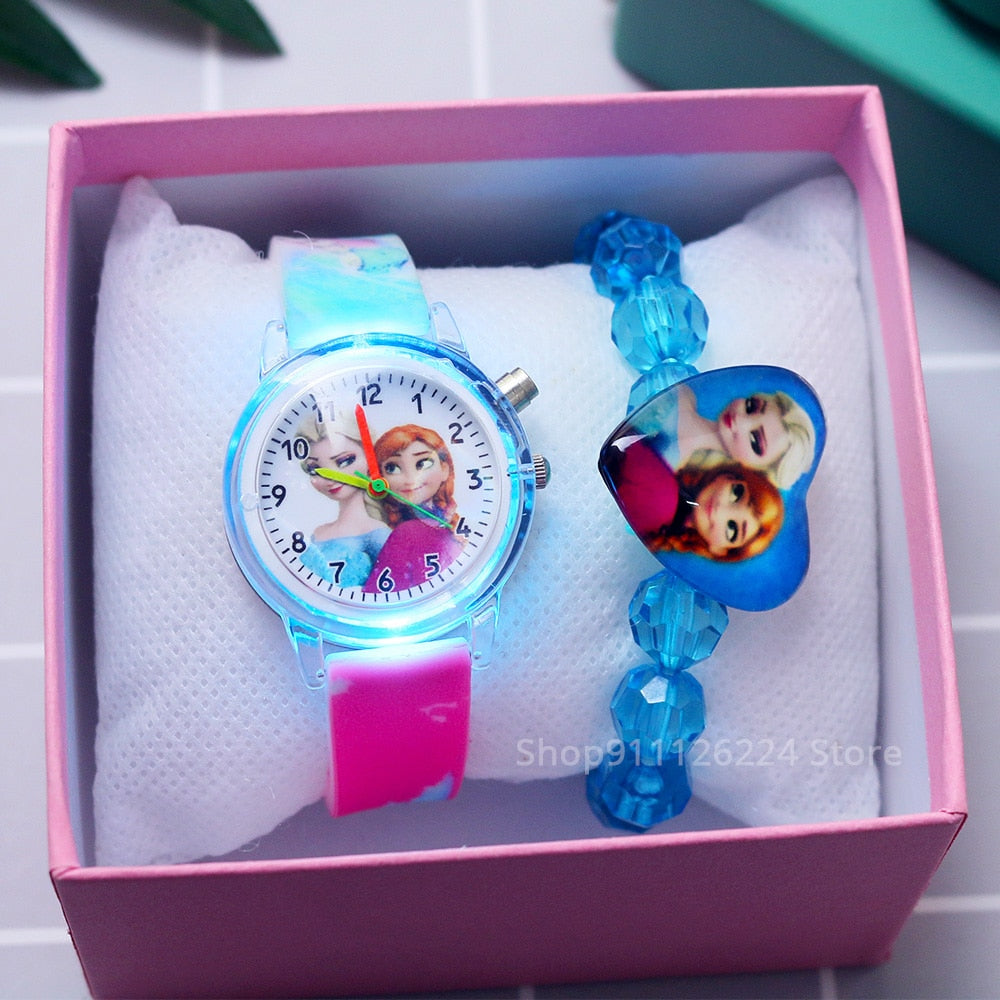Silicone Strap Princess Elsa Children Watch
