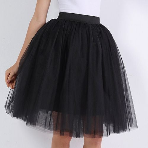 Quality 5 Layers Fashion Tulle Pleated TUTU Skirt
