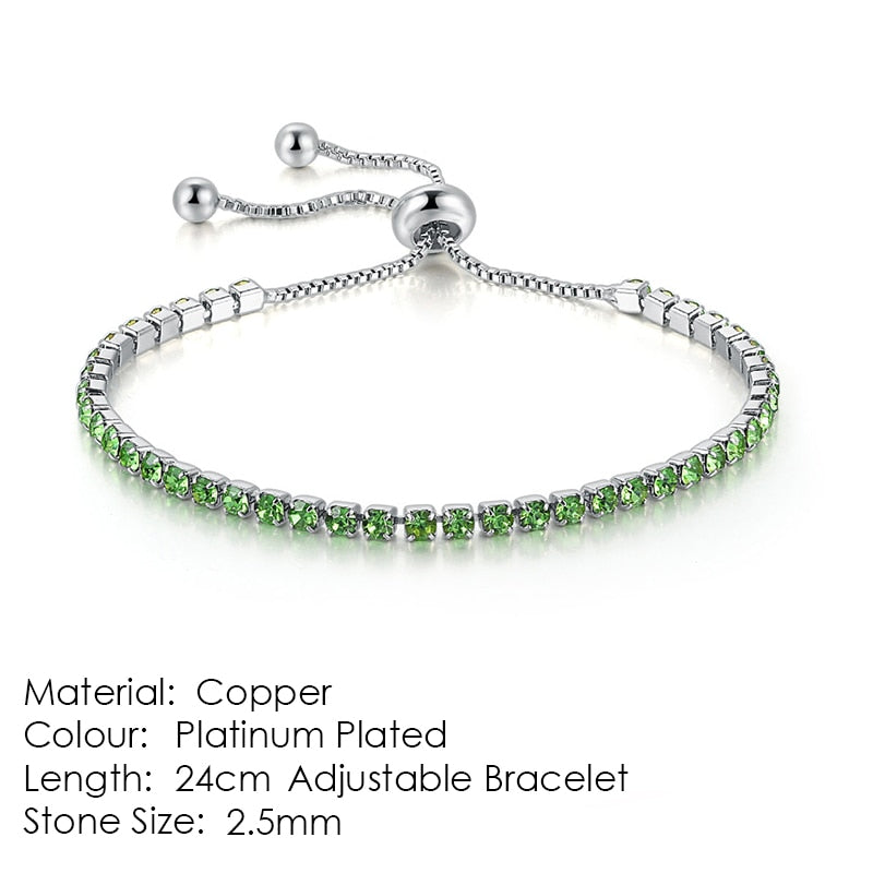 ZHOUYANG Simple Blue Round Zircon Bracelet