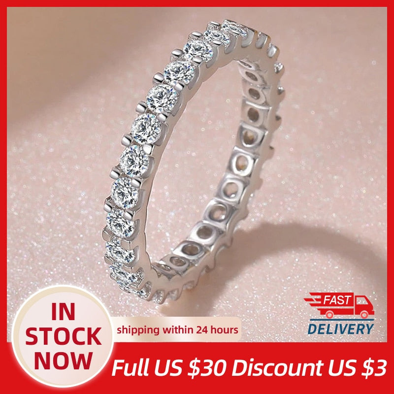 S925 Silver Cubic Zirconia Ring