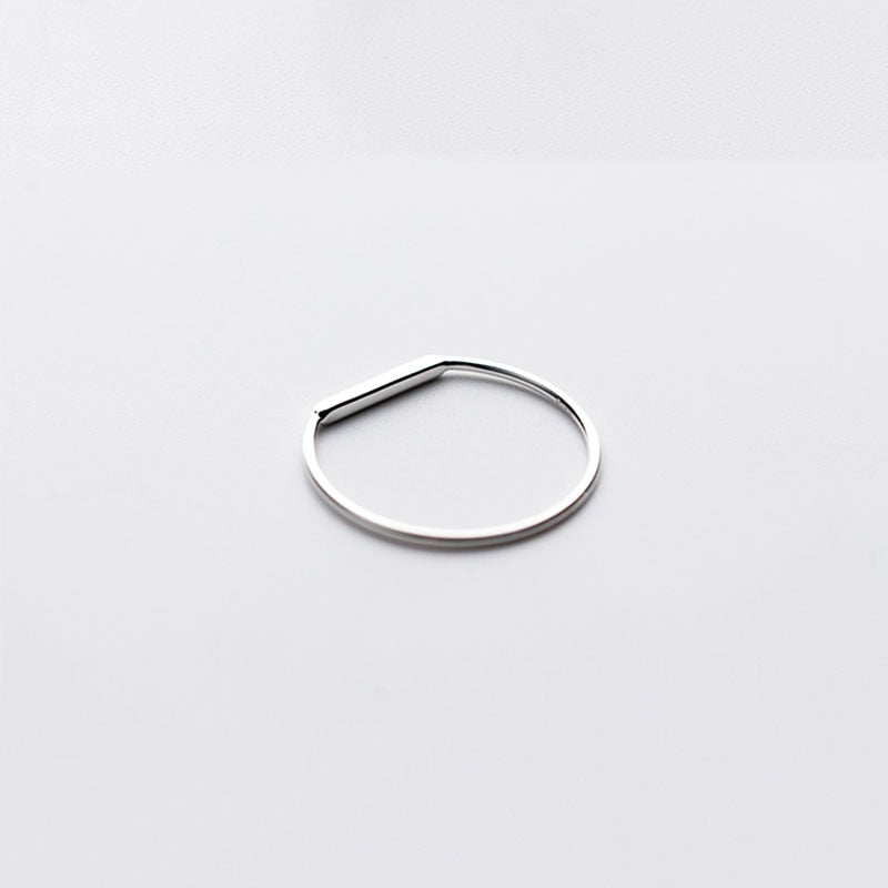 INZATT Minimalist Real 925 Sterling Silver Love Letter Ring