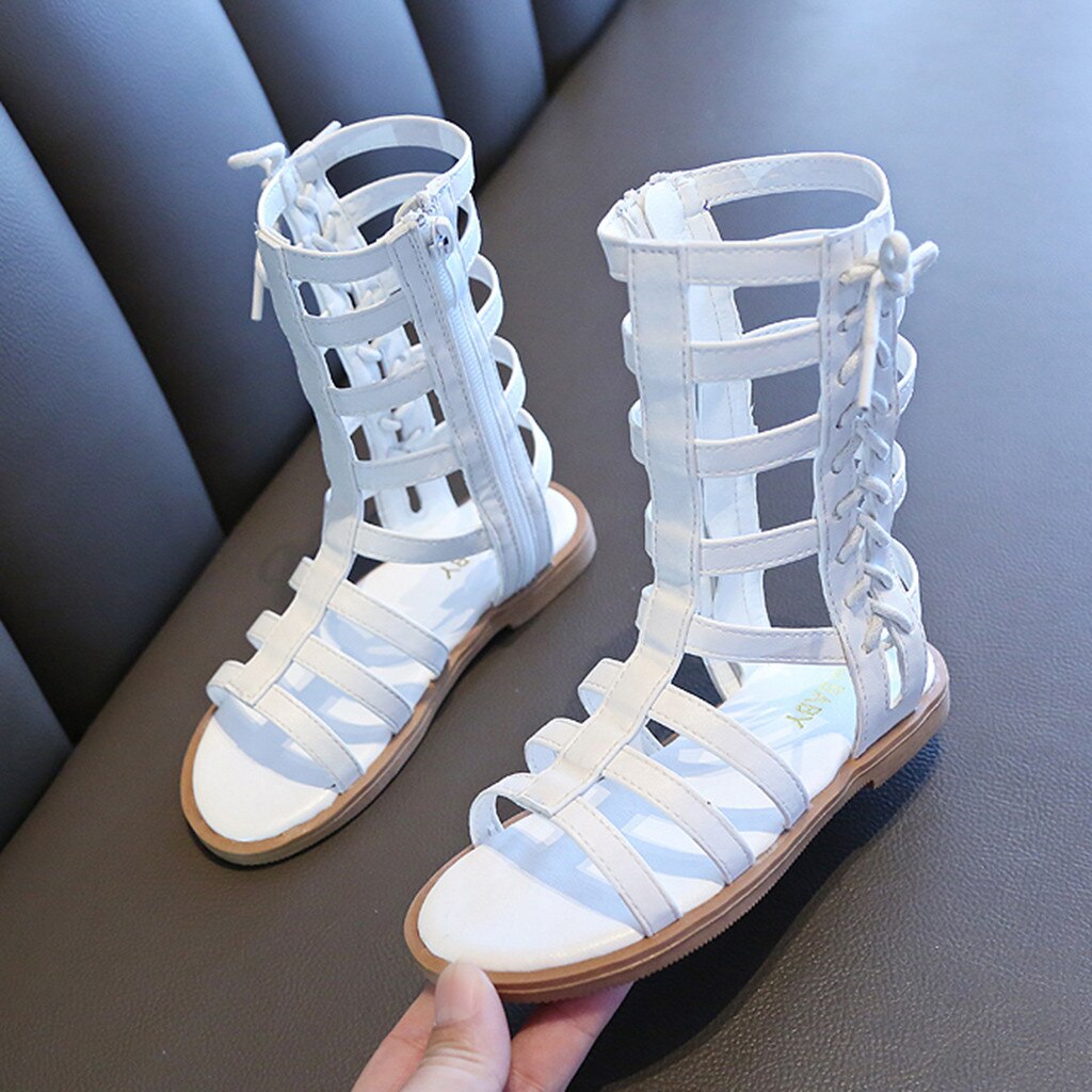 TELOTUNY Open Toe Zip Sandals children sandals girls