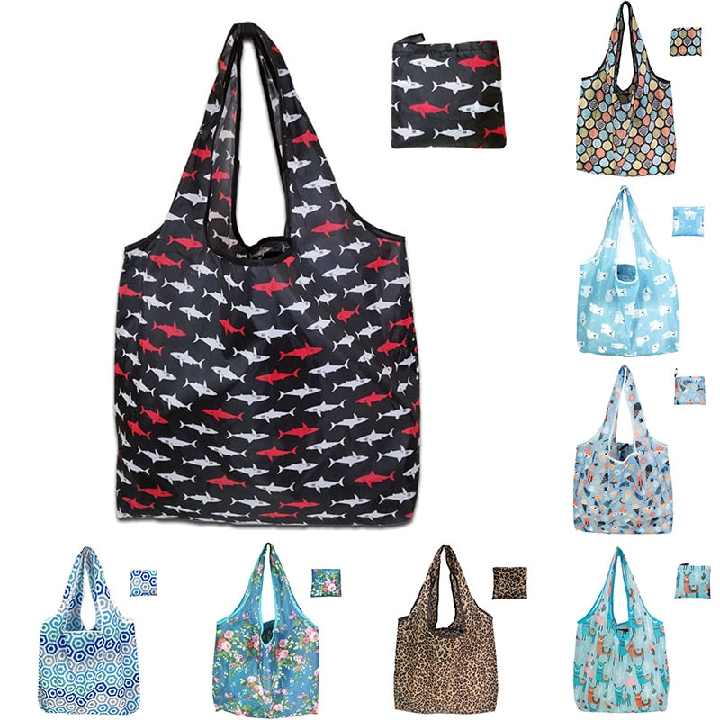 1 Piece Foldable Reusable Eco-friendly Waterproof Tote Bag