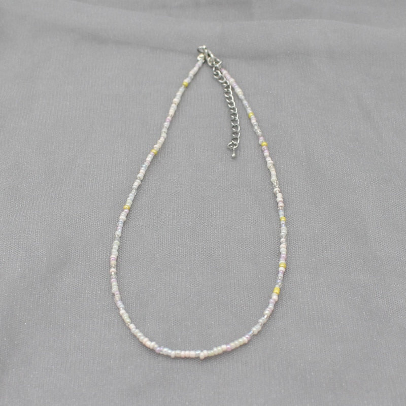 Simple Colorful Seed Beads Strand Choker Necklace