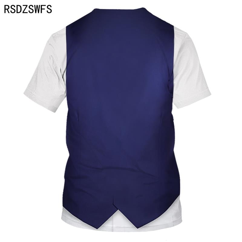 Two Piece 3D T-Shirt Digital Printed Men's Tops Tees