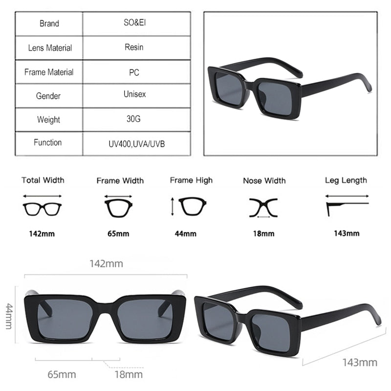 Retro Leopard Shades UV400 Trending Square Sun Glasses - Jeglowstore