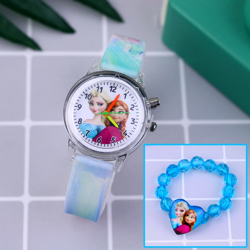 Silicone Strap Princess Elsa Children Watch